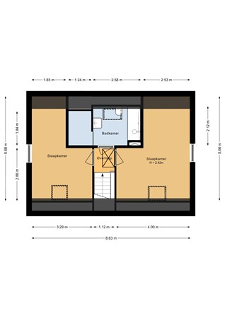 Floorplan - Baanstpoldersedijk 4-424, 4504 PR Nieuwvliet